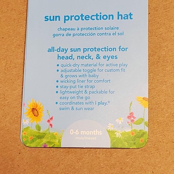 I Play Bucket Sun Hat 0-6 Months Turquoise - Picture 8 of 8